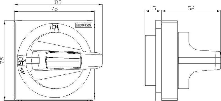 Produktbild Siemens Handgriff NOT-AUS rt 8UD1771-2AF05