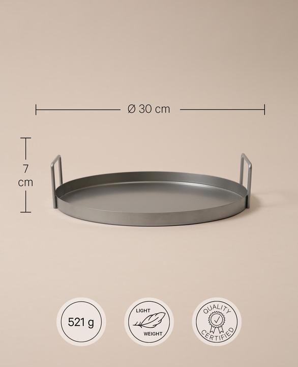 Image du produit Esmée Plateau métallique avec poignées