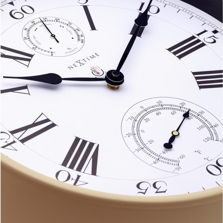 Produktbild Nextime Wanduhr Hyacinth Ø 40.5 cm, Braun (40.50 cm)