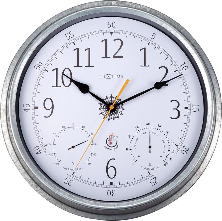 Produktbild Nextime Wanduhr Tulip Ø 40.5 cm, Silber (40.50 cm)
