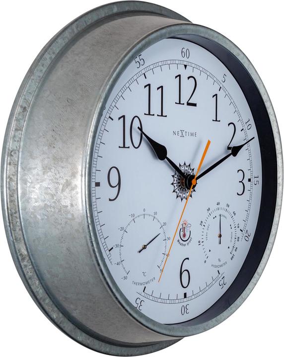 Produktbild Nextime Wanduhr Tulip Ø 40.5 cm, Silber (40.50 cm)