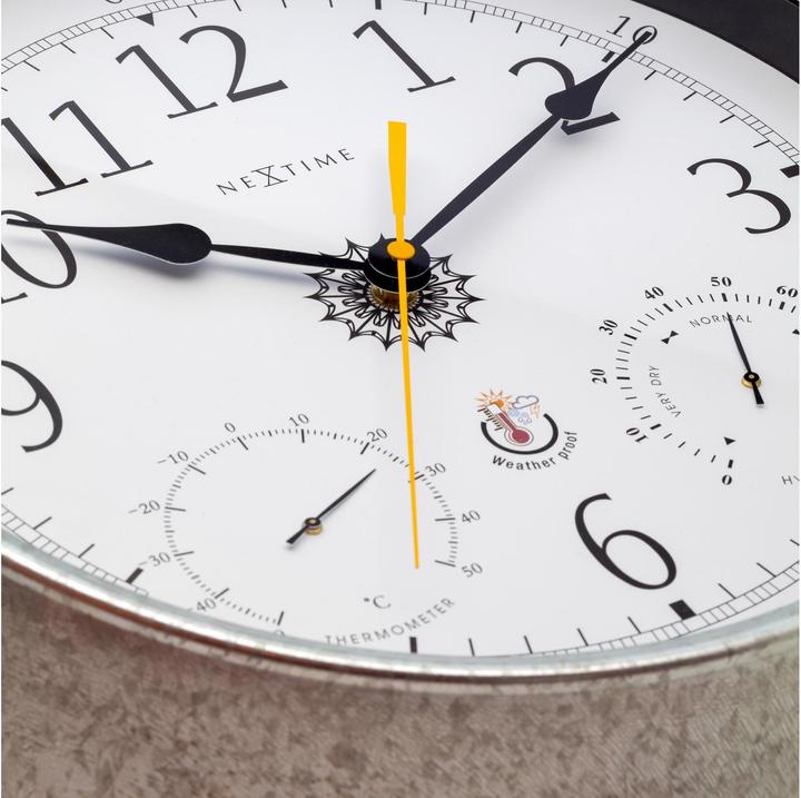 Produktbild Nextime Wanduhr Tulip Ø 40.5 cm, Silber (40.50 cm)