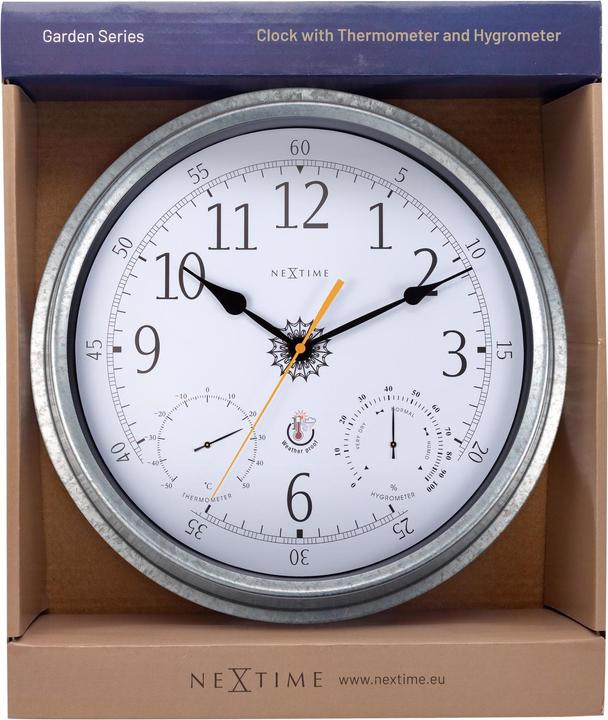 Produktbild Nextime Wanduhr Tulip Ø 40.5 cm, Silber (40.50 cm)