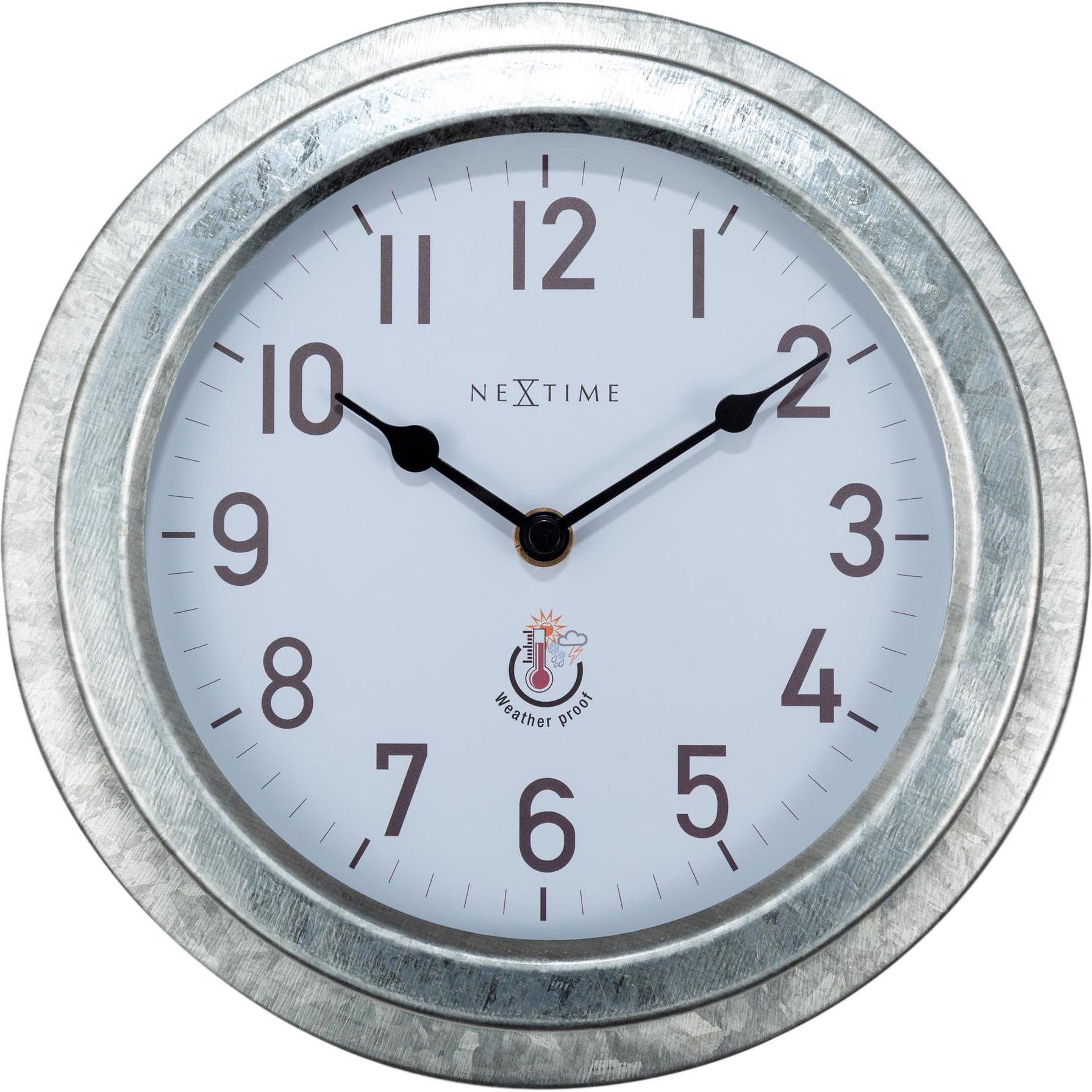 Nextime, Wanduhr, Wanduhr Poppy Ø 22 cm, Silber (22 cm)