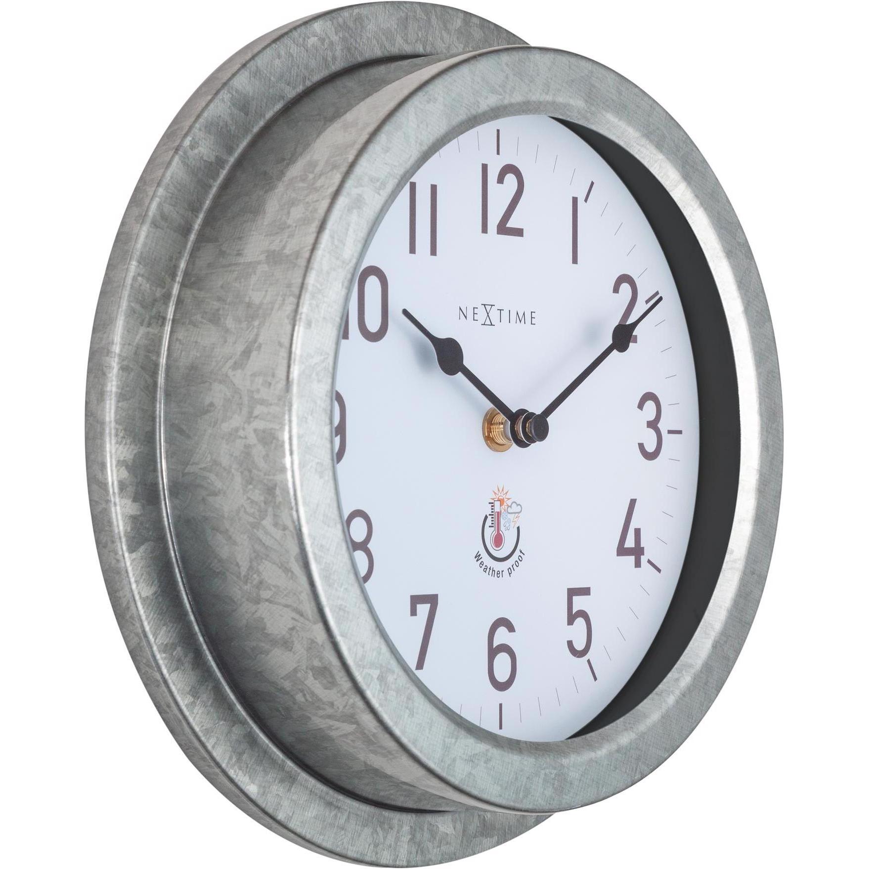 Thumbnail - Nextime, Wanduhr, Wanduhr Poppy Ø 22 cm, Silber (22 cm)