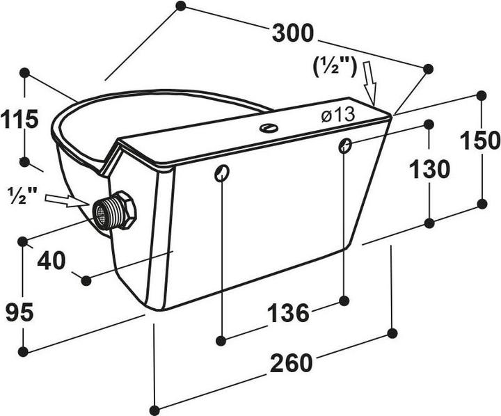 Actual product image Suevia Drinking bowl mod. 130P