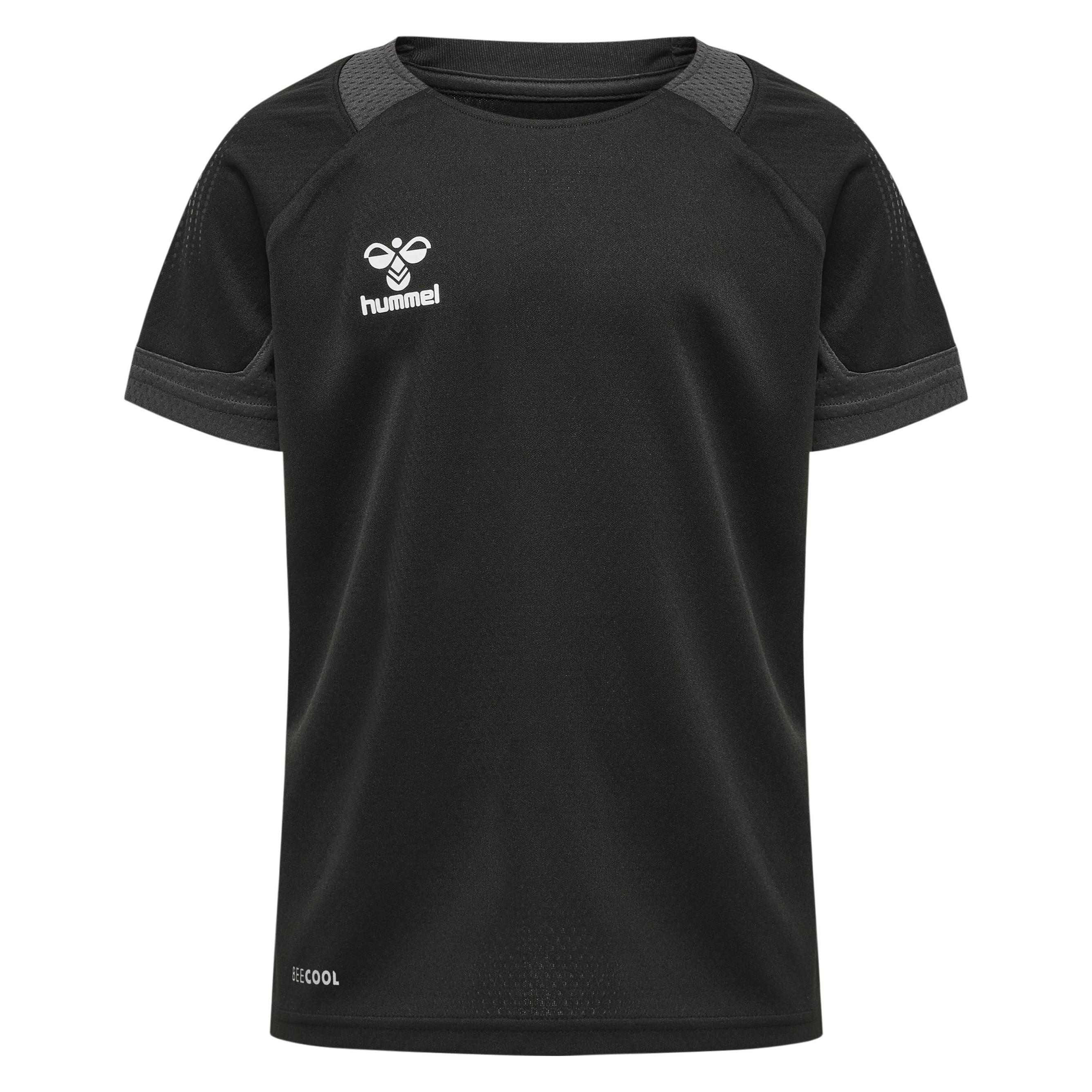 Hummel, Jungen, Sportshirt, Lead S/S Poly Jersey Kids (164), Schwarz, 164