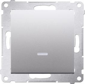 Immagine prodotto Kontakt Simon interruttore singolo Simon 54 illuminato 16AX 250V argento opaco (DW1AL.01