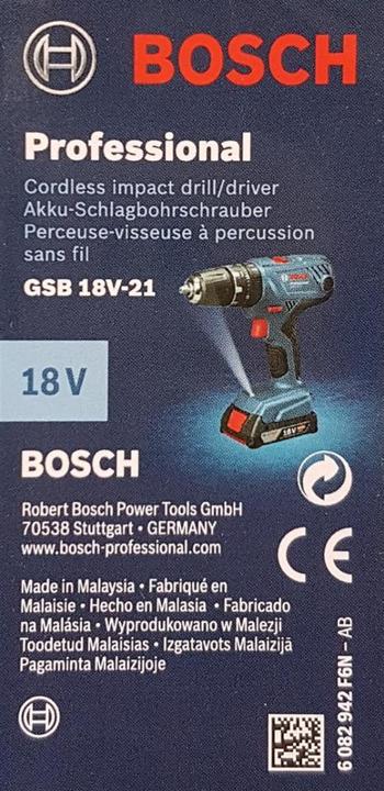 Actual product image Bosch Professional Professional 18V Impact Drill 40 pcs 2x2.0 Ah (Rechargeable battery operated)