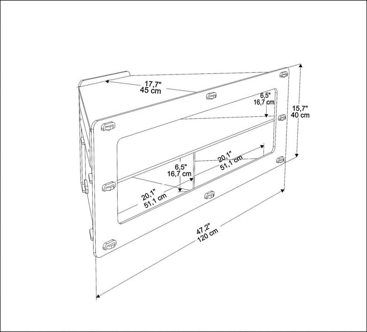 Productafbeelding Hanah Home Sala - Eik (120 x 45 x 40 cm)