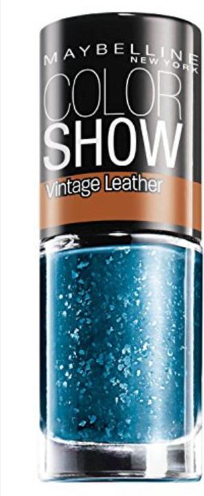 Actual product image Maybelline New York Maybelline Colour Show Vintage Leather Nail Polish- 207 Turquoise Temptation (207 Turquoise Temptation)