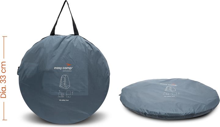 Produktbild Easy Camp Pop-up-Umkleide-/ Duschzelt Vik Utility Tent (grau, Modell 2025) (Kuppelzelt, 3 kg, 1 Person)