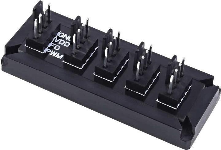 Actual product image Phobya 4Pin PWM to 4x 4Pin splitter (4 Fan)