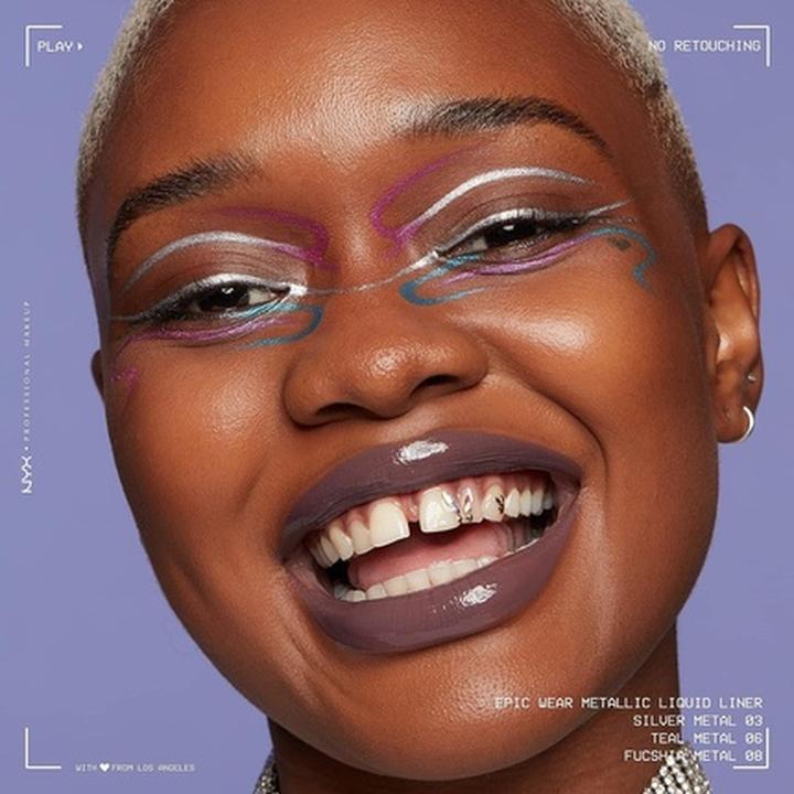 Immagine prodotto NYX Professional Make-Up Epic Wear Metallic Liquid Liner - Metallo d'argento (Argento metallo)