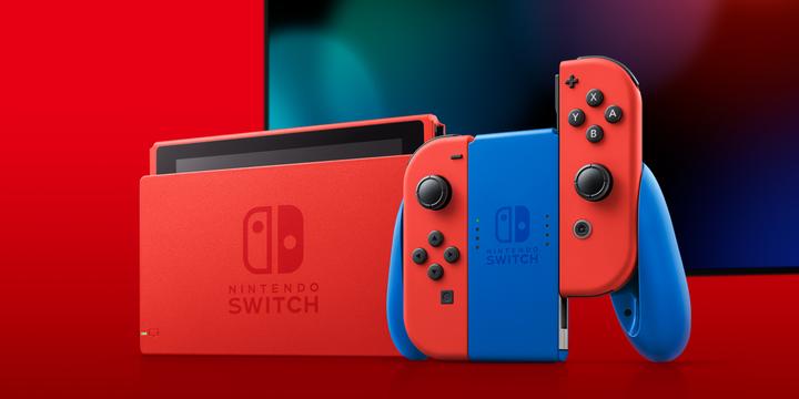 Actual product image Nintendo Switch - Mario Red & Blue Edition