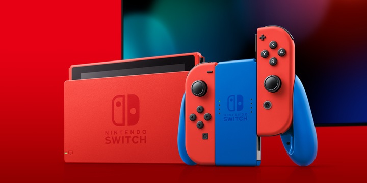 Actual product image Nintendo Switch - Mario Red & Blue Edition