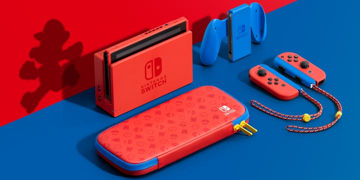 Actual product image Nintendo Switch - Mario Red & Blue Edition