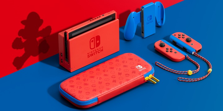 Actual product image Nintendo Switch - Mario Red & Blue Edition