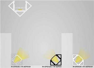 Produktbild Galaxy Profiles Eckprofil spitz LED-Breite 11mm, L2000mm, schwarz