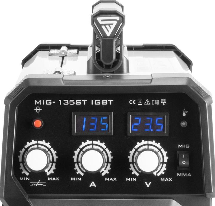 Image du produit Stahlwerk Machine à souder MIG MAG 135 ST IGBT à gaz inerte avec 135 ampères avec main électrique