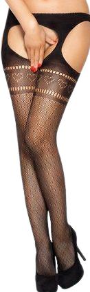 Produktbild Passion Straps-Strumpfhose mit Herzchen (L, M, S)