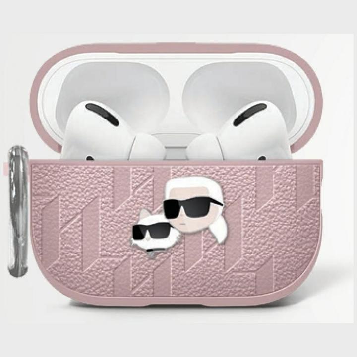 Image du produit Karl Lagerfeld Monogram Karl & Choupette Etui pour AirPods 4 - Rose (Sac pour écouteurs)