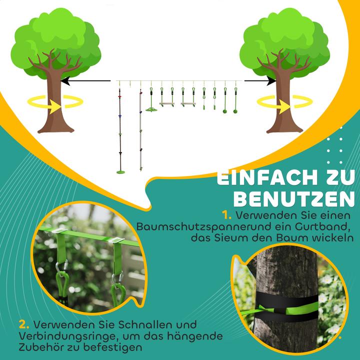 Produktbild Aiyaplay Kinder-Kletterseil-Set Kunststoff, Polyester Grün