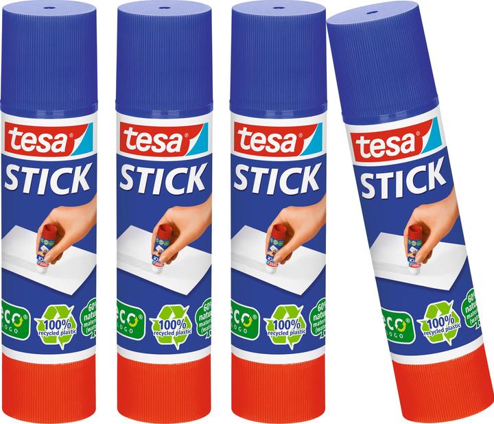 Actual product image tesa 4x ecoLogo glue stick, odourless glue stick for paper / cardboard