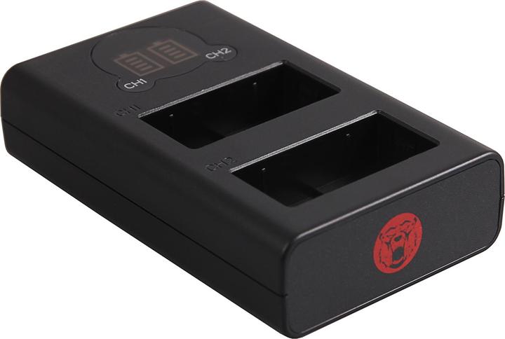 Produktbild Berenstargh Dual LCD USB Ladegerät f. Panasonic DMW-BLC12 Leica V-Lux 4 (Kamera Akku Ladegerät)