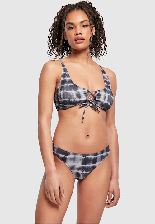 Urban Classics Ladies Lace Up Tie Dye Bikini