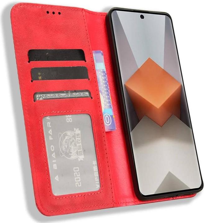 Produktbild Cover-Discount Xiaomi Redmi Note 13 Pro+ - Stand Flip Case Hülle rot (Xiaomi Redmi Note 13 Pro+)