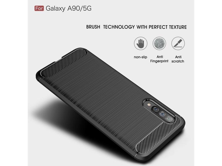 Image du produit Screenguard Samsung Galaxy A90 5G Housse Carbon Brushed Soft TPU (Samsung Galaxy A90 5G)