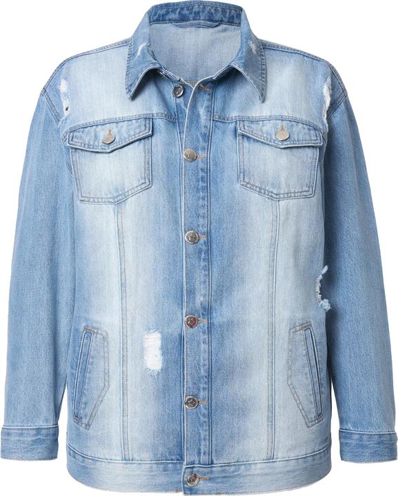Immagine prodotto Angel of Style Jeansjacke, oversized, Glitzer-Totenkopf (46)