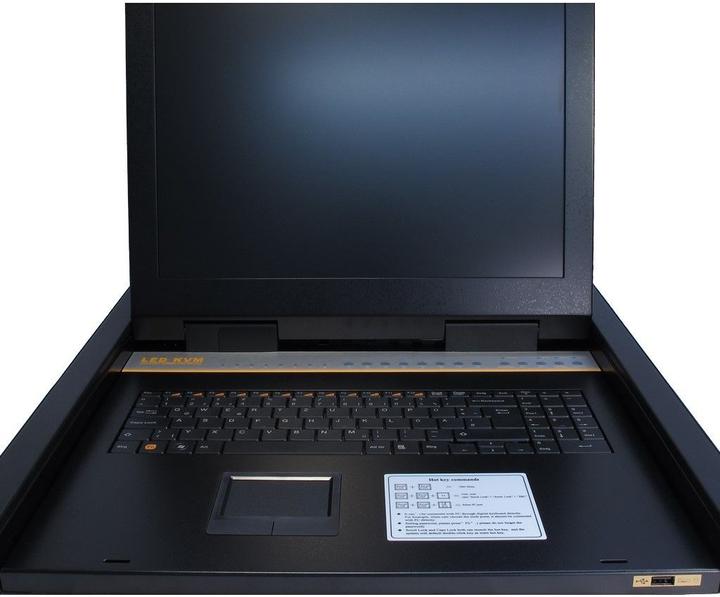 Actual product image Intertech KVM 1708 LED 43.18cm 17 inch KVM switch 104 keyboard with touchpad 1280x1024 75Hz 8 port d-SUB i...