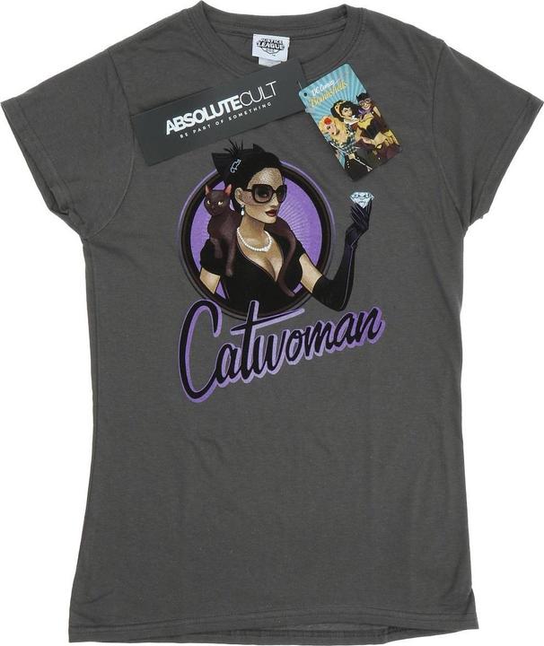 Actual product image DC Bombshells Womens/Ladies Catwoman Heather T-Shirt (XL)