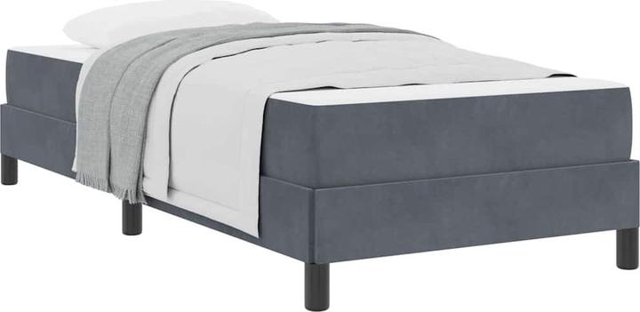 Image du produit vidaXL Boxspringbett Mit Matratze Samt Dunkelgrau (120 x 210 cm)