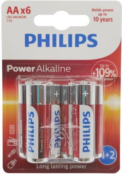 Image du produit Philips Power Alkaline (6) LR6P6BP/10 (6 pcs, AA)