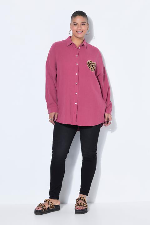 Produktbild Studio Untold Hemdbluse, oversized, Musselin, Heart-Patch (54, 56)