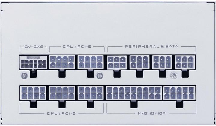 Productafbeelding Lian-Li SX Series 80 PLUS Platinum Netzteil, vollmodular, PCIe 5.1, ATX 3.1 - 1.000 Watt, weiss (1000 W)