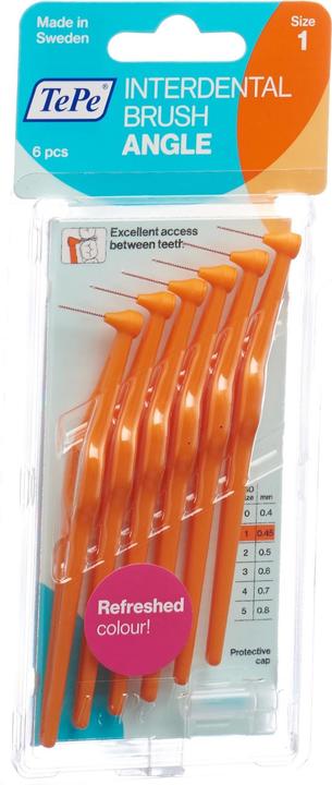 TePe Angle ISO 1 interdental brushes (6 x, 0.45 mm)