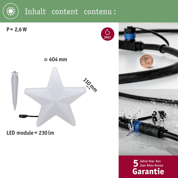 Produktbild Paulmann Outdoor Plug & Shine Star (160 lm, IP67)