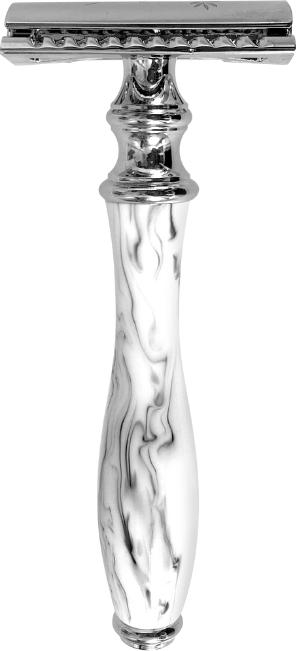 Immagine prodotto Sawoo Rasoio Marmory in ottone di alta qualità con 10 lame incluse