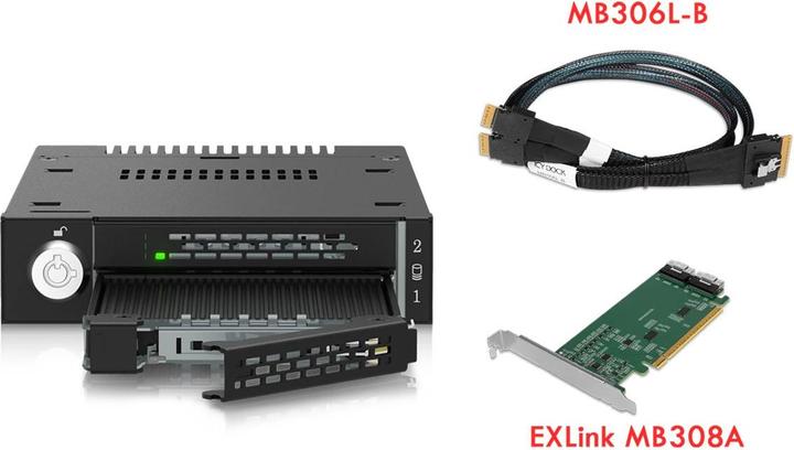 Immagine prodotto Icy Dock IcyDock M.2 PCIe NWMe SSD Dispositivo mobile per rack esterno 3,5 4i 2x