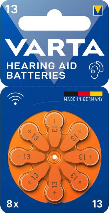 Actual product image Varta Hearing aid battery 13 8 pieces (8 pcs., PR48, 310 mAh)
