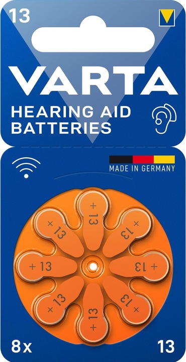 Immagine prodotto Varta Batteria per apparecchi acustici 13 8 pezzi (8 pz., PR48, 310 mAh)