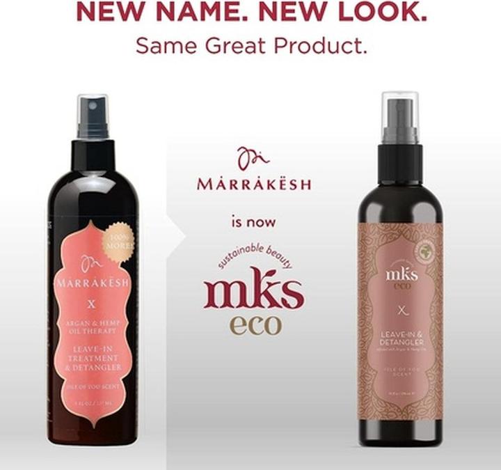 Actual product image Earthly Body MKS eco X Leave-In Treatment & Detangler with Moroccan Argan Oil and Hemp Seed Oil 10 Fl Oz (296 ml)