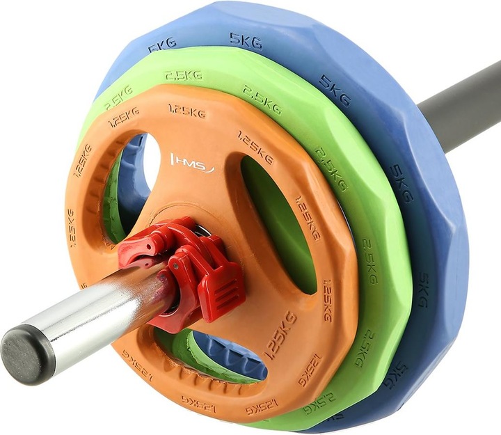 Actual product image HMS Body Pump SBP22 Barbell (2 x 2.5 kg, 2 x 5 kg, 2 x 1.25 kg)