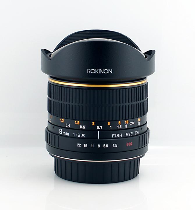 Rokinon 8mm f/3.5 Aspherical Fisheye (Nikon F, APS-C / DX, Vollformat)