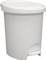 Produktbild EDA Tret-Kosmetikeimer Stepy, 6 Liter, PP, weiss Tret-Abfalleimer, modernes Design, mit Tretpedal (6 l)