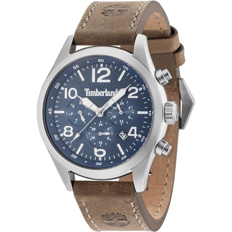 Thumbnail - Timberland, Armbanduhr, Ashmont, Braun, Silber, Blau, (Analoguhr, 46 mm)